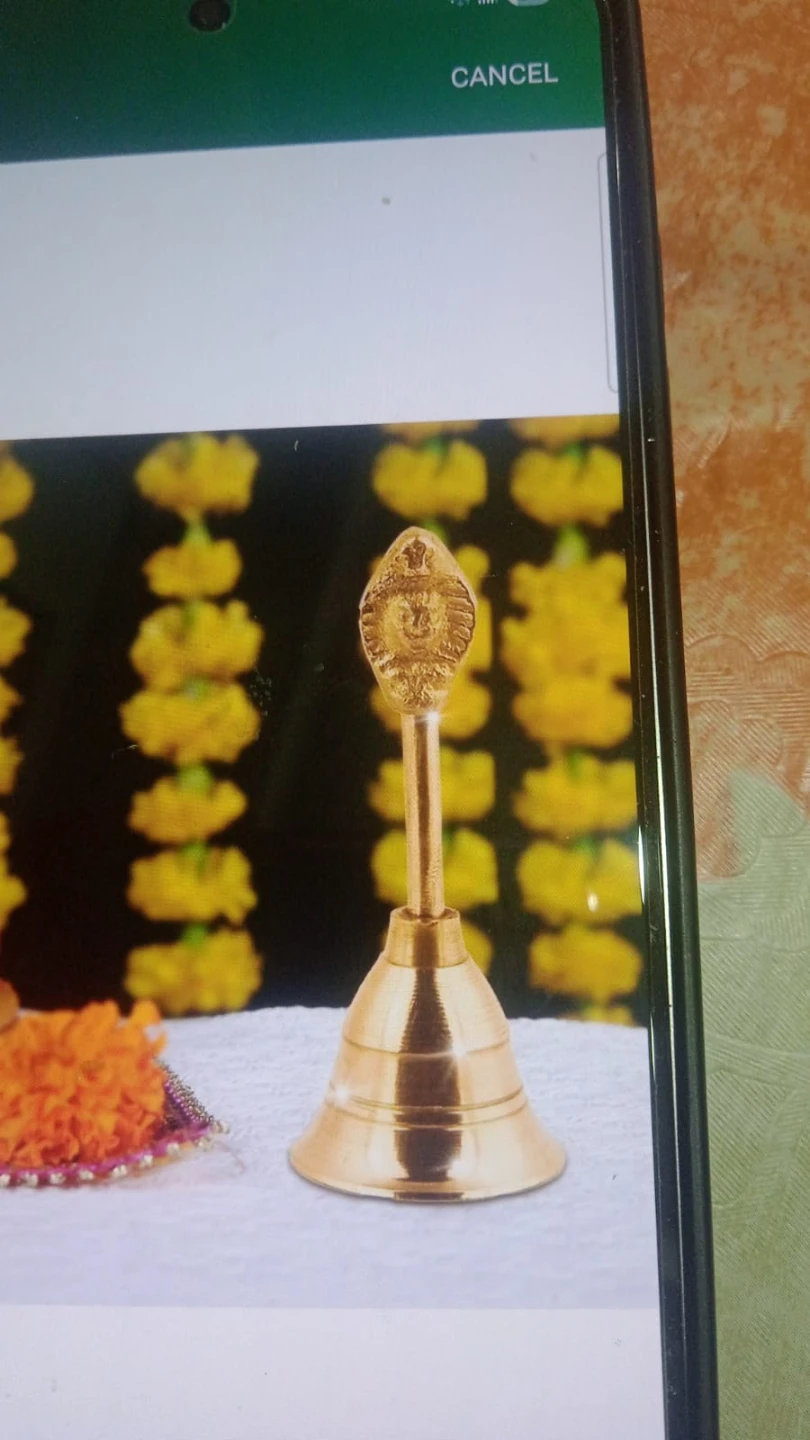 Ghanti for Puja Arti Prayer | Brass Pooja Bell Sp- 55 GMS - photo 4