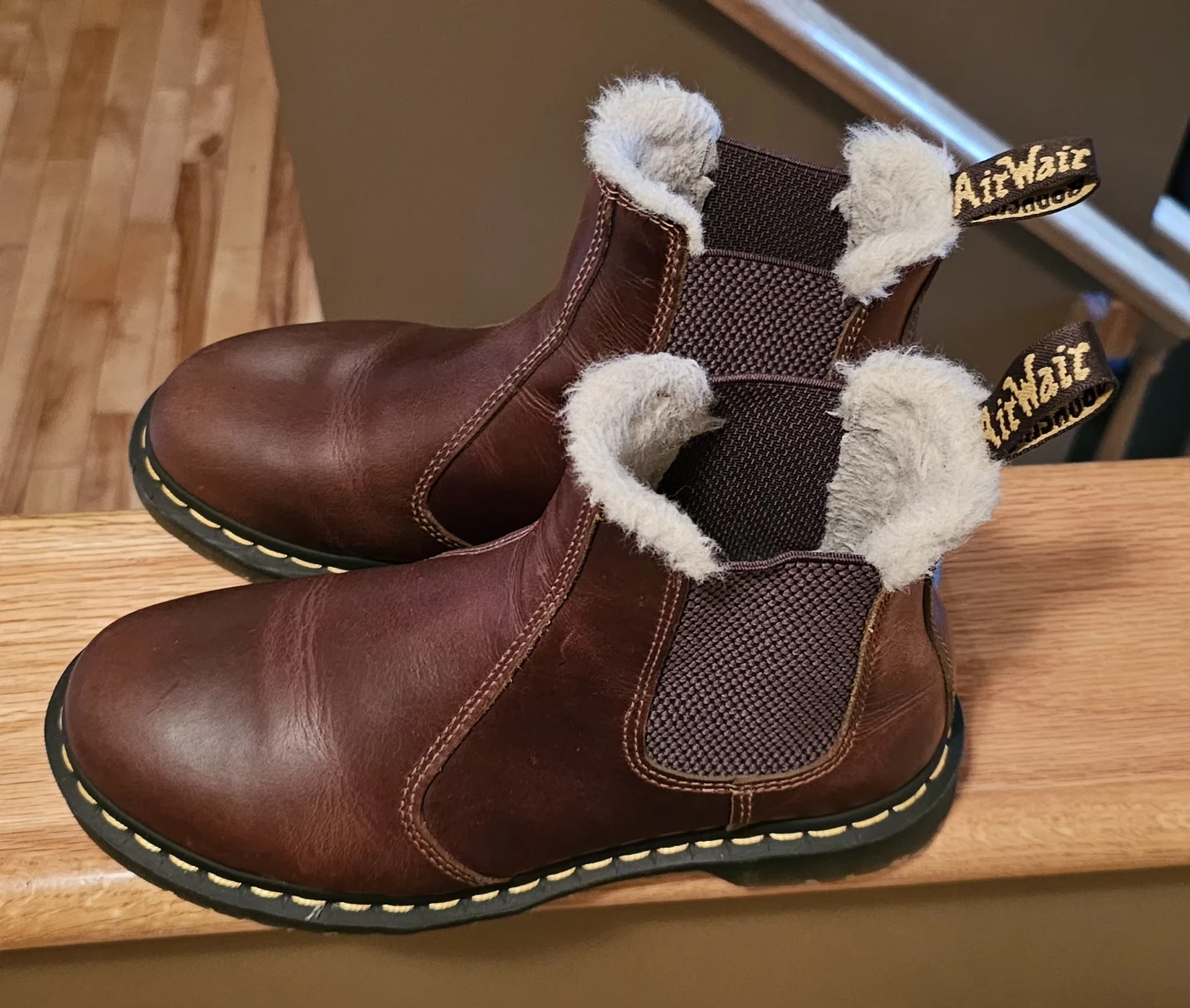 Dr. Martens Brown Leather Fur Lined Chelsea Boots - photo 3