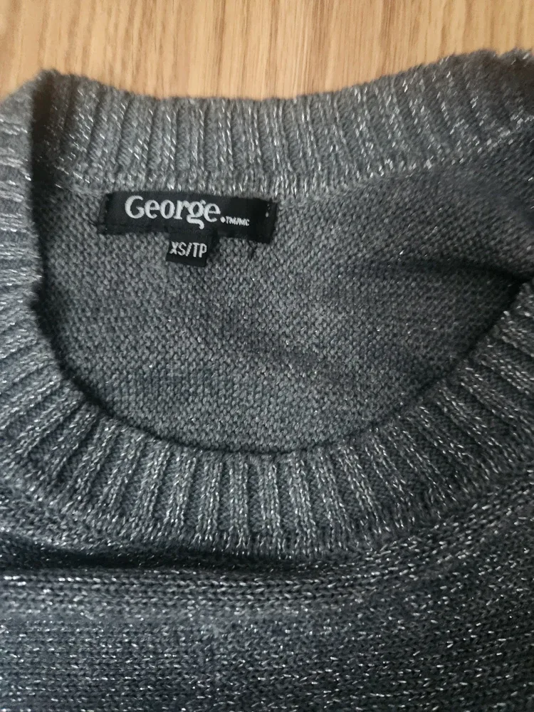 George XS Silver Sparkle Sweater