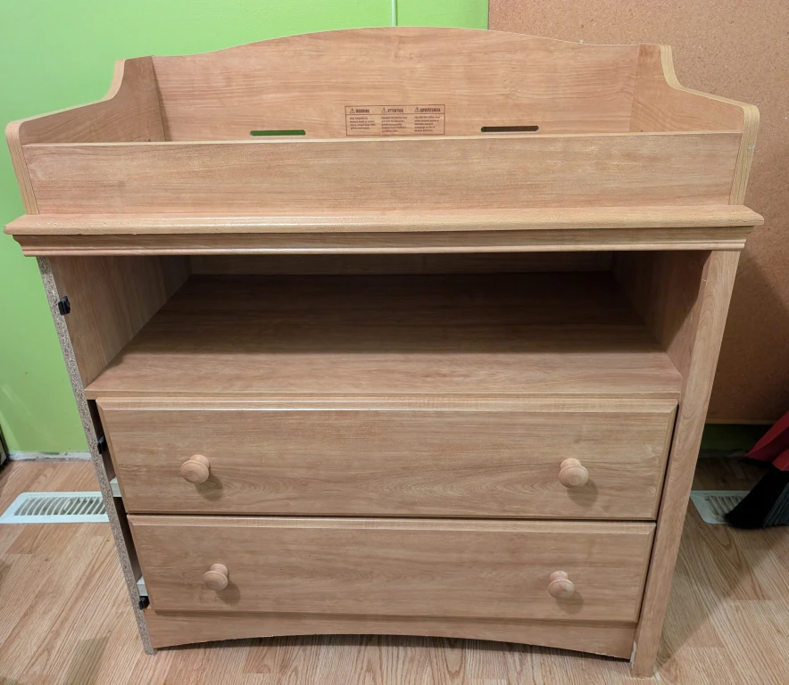 Wood Dresser with Changing Table Top