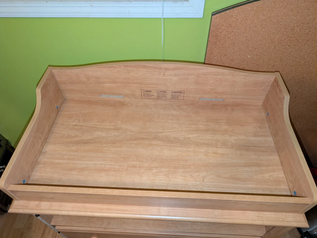Wood Dresser with Changing Table Top - photo 2