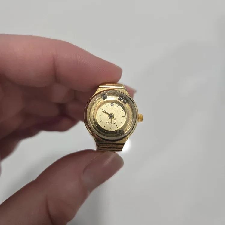 Vintage Quartz Gold Ring Watch #Cleanout