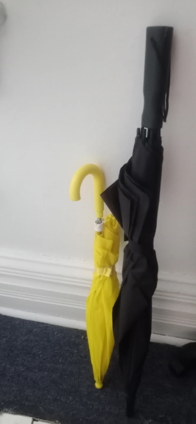 Two Umbrellas - Black and Yellow