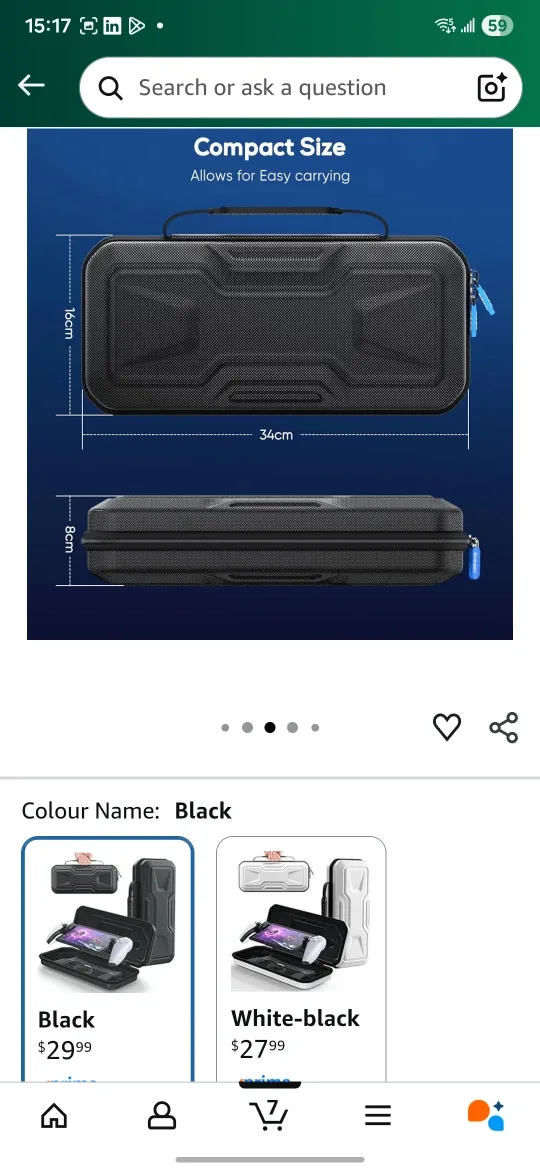 FYoung Carrying Case for PS5 Portal - Black image indicator(5)