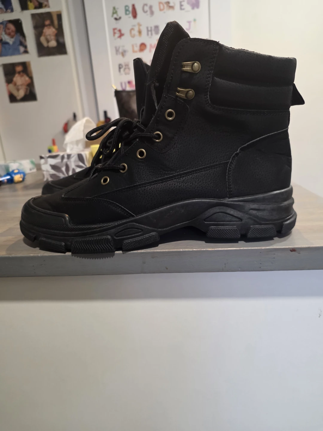 New Black leather Ankle Boots, Size 48 - photo 2