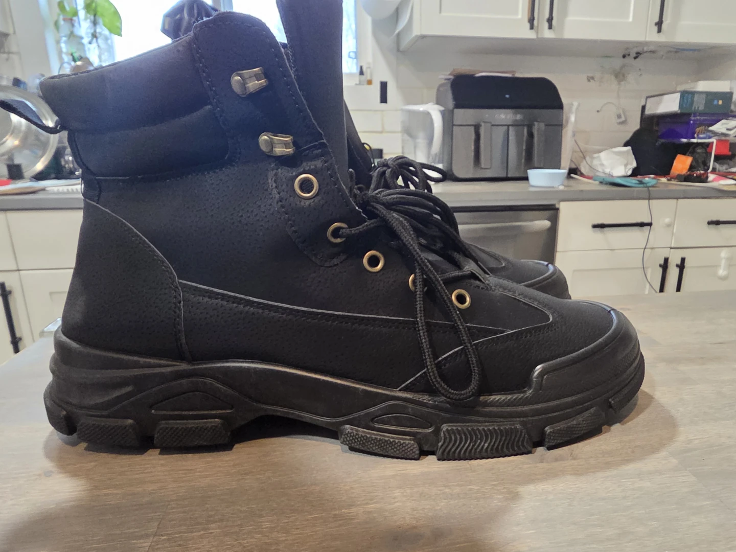 New Black leather Ankle Boots, Size 48 - photo 4