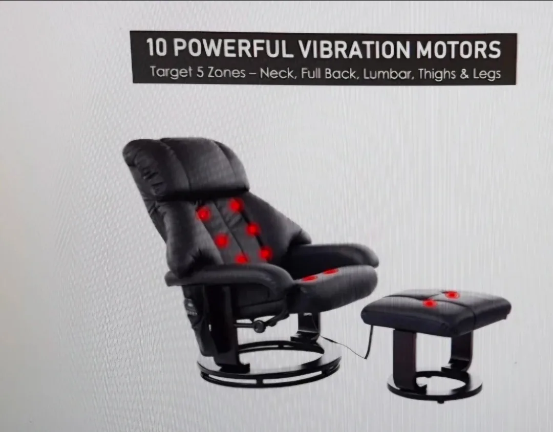 Massage Recliner Chair with Ottoman image indicator(6)