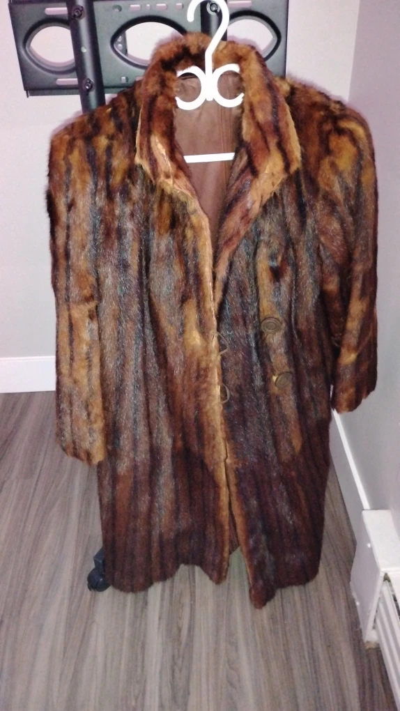 70's Vintage style Real Fur Coat