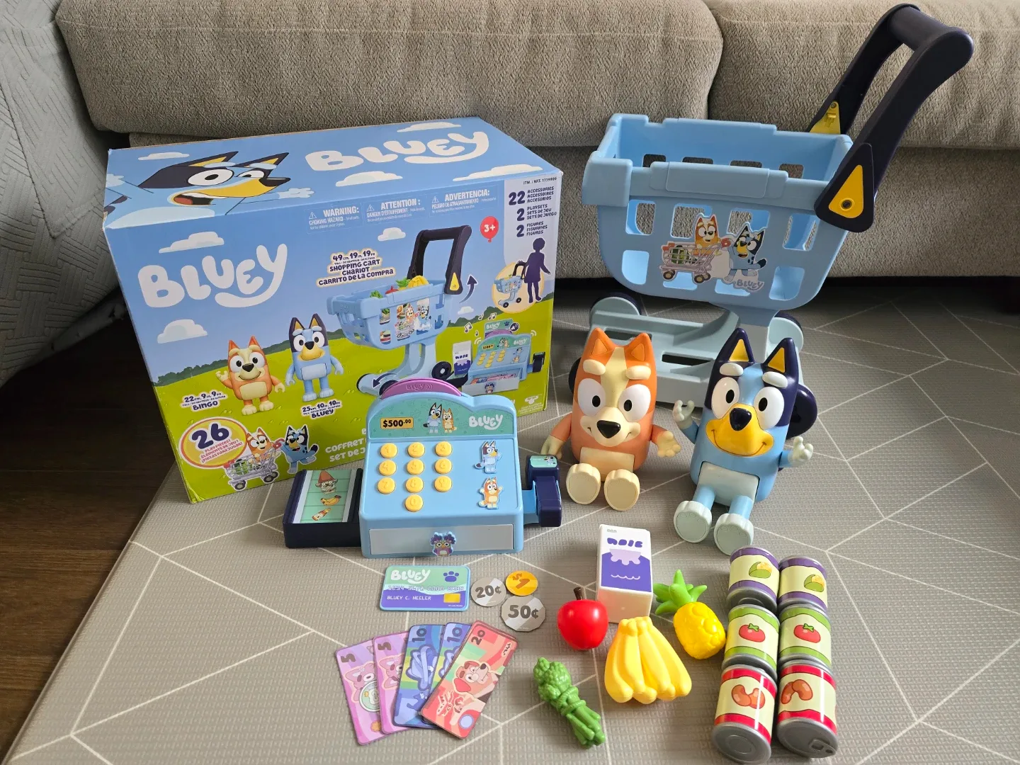 Bluey S11 My Size Shopping Cart Set