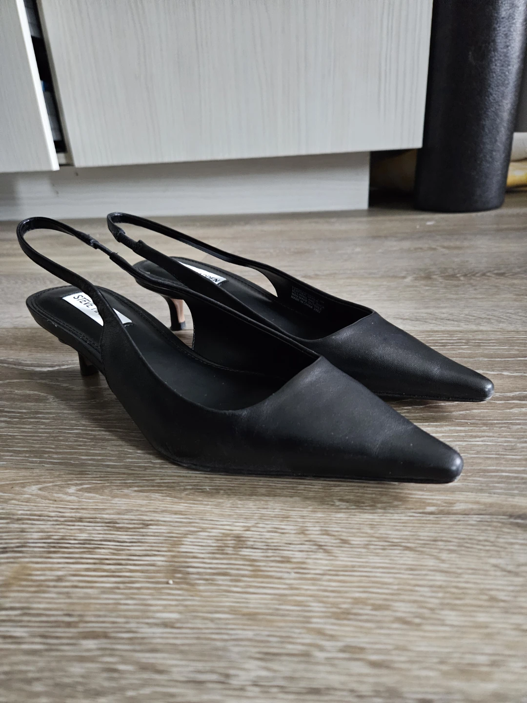 Steve Madden New Black Slingback Kari Kitten Heels