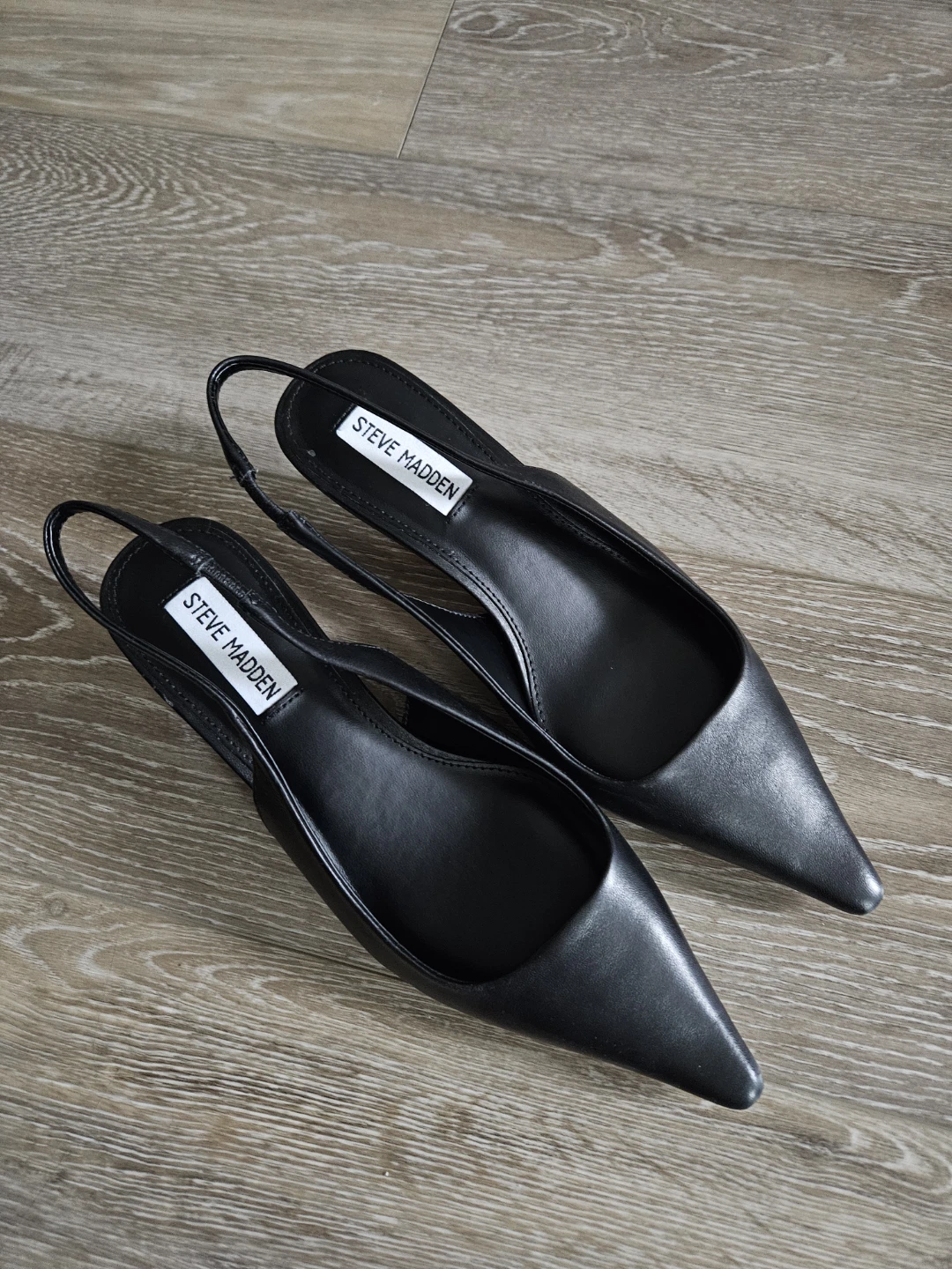Steve Madden New Black Slingback Kari Kitten Heels - photo 2