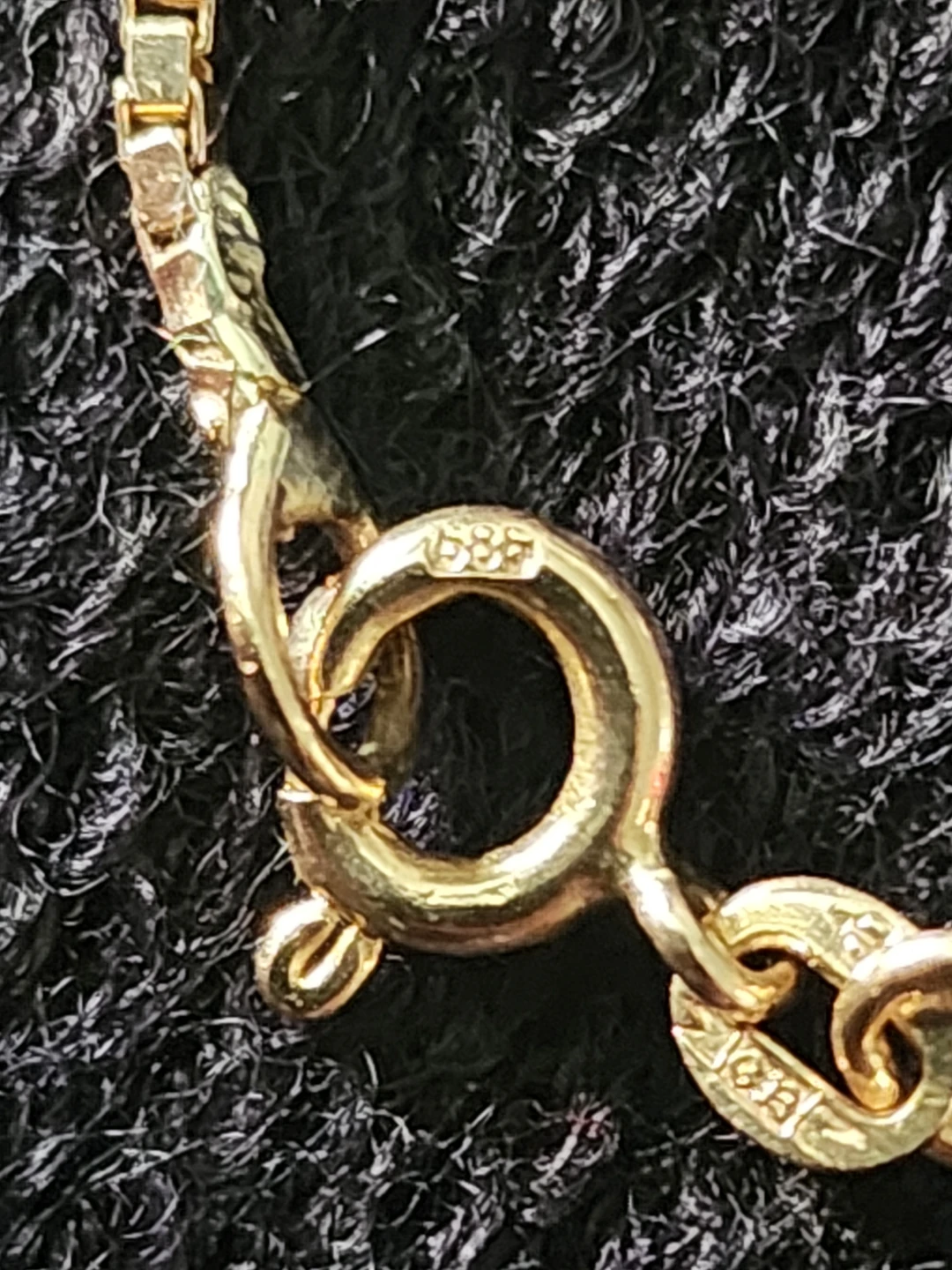 (585) 14K Gold Box Necklace - photo 2