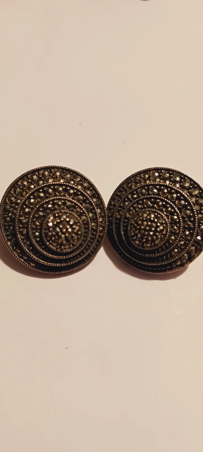 JUDITH JACK SIGNED STERLING SILVER 925 MARCASITE EARRINGS