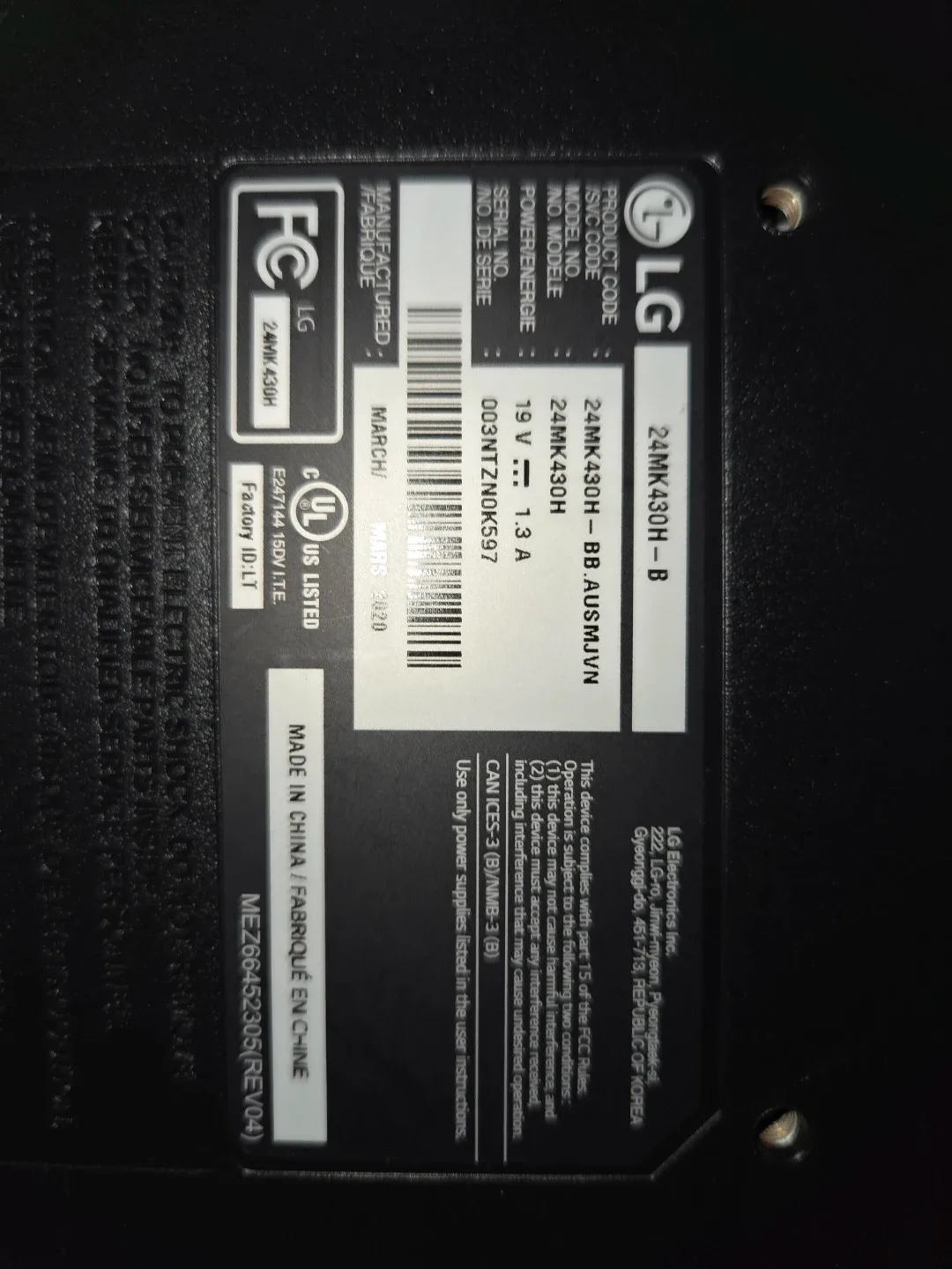 #Cleanout LG 24MK430H-B 24" Monitor image indicator(3)