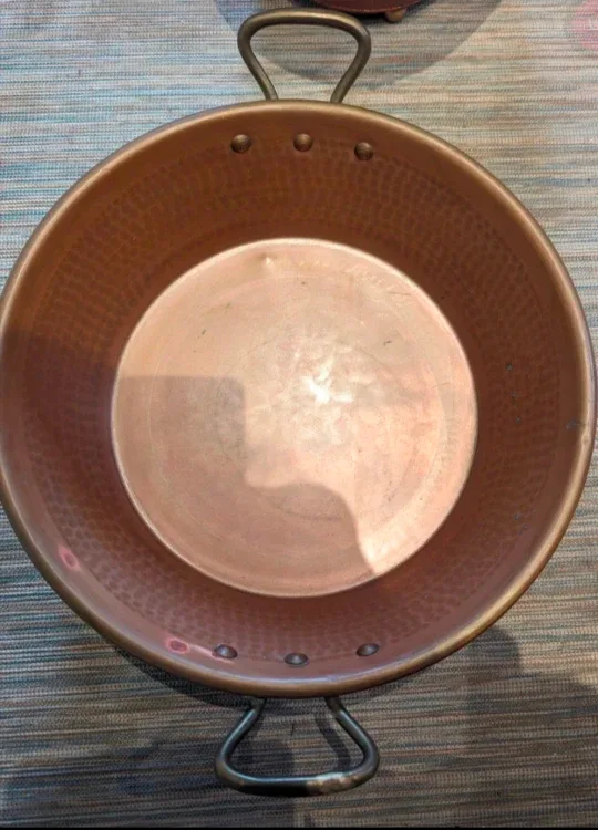 #Cleanout 1900's Antique French Copper Preserve Pan