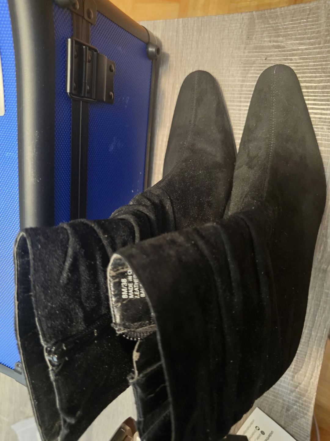 Aldo Black Suede Ankle Boots - Size 8 worn once - photo 3