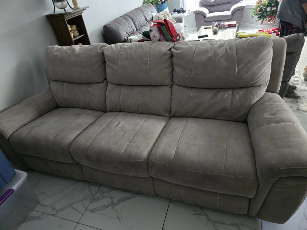 Beige Reclining Sofa - photo 2