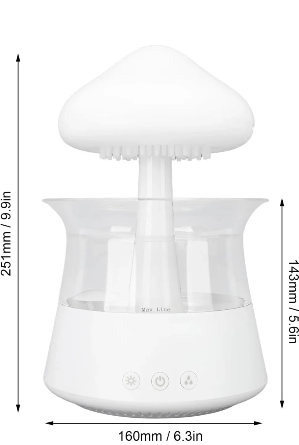 Rain Cloud Humidifier Mushroom Aroma Diffuser image indicator(3)