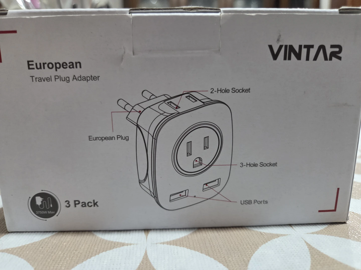 European Travel Plug Adapter, VINTAR Travel Essentials to Europe