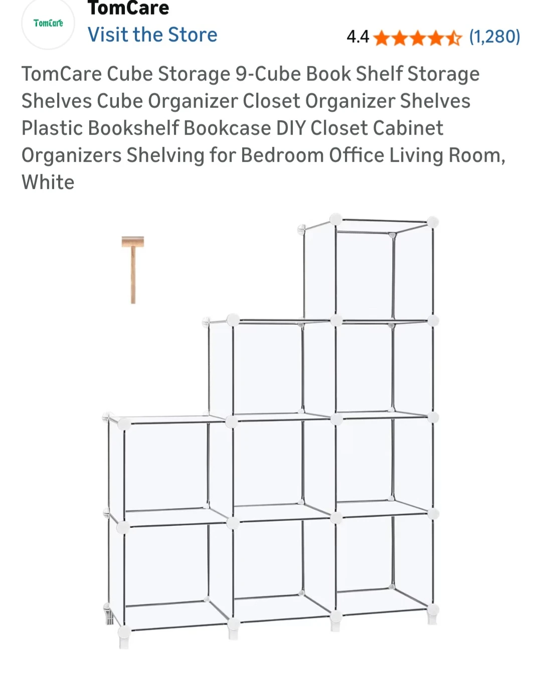 TomCare 9-Cube Book Shelf Storage - White