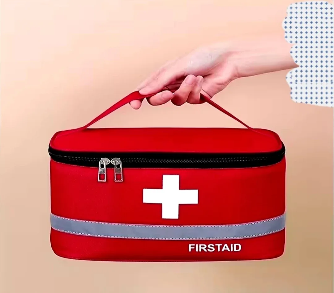 NEW Red First Aid Bag - Portable & Organized