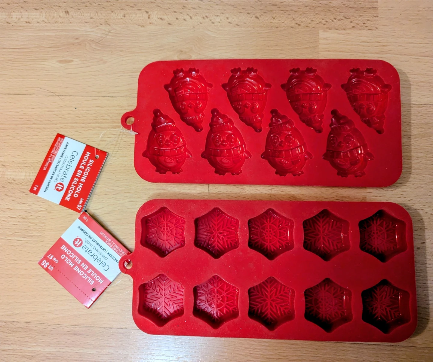 2 Silicone Molds - Christmas Theme