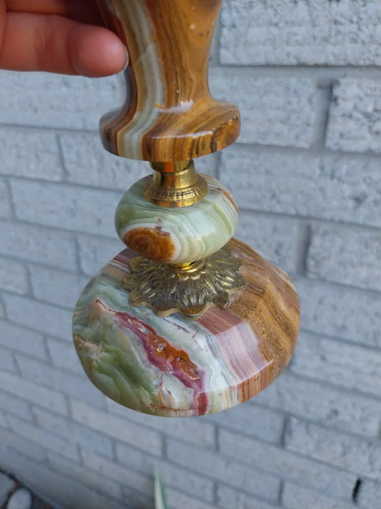 Onyx Marble Candelabra / Candle Holder image indicator(3)