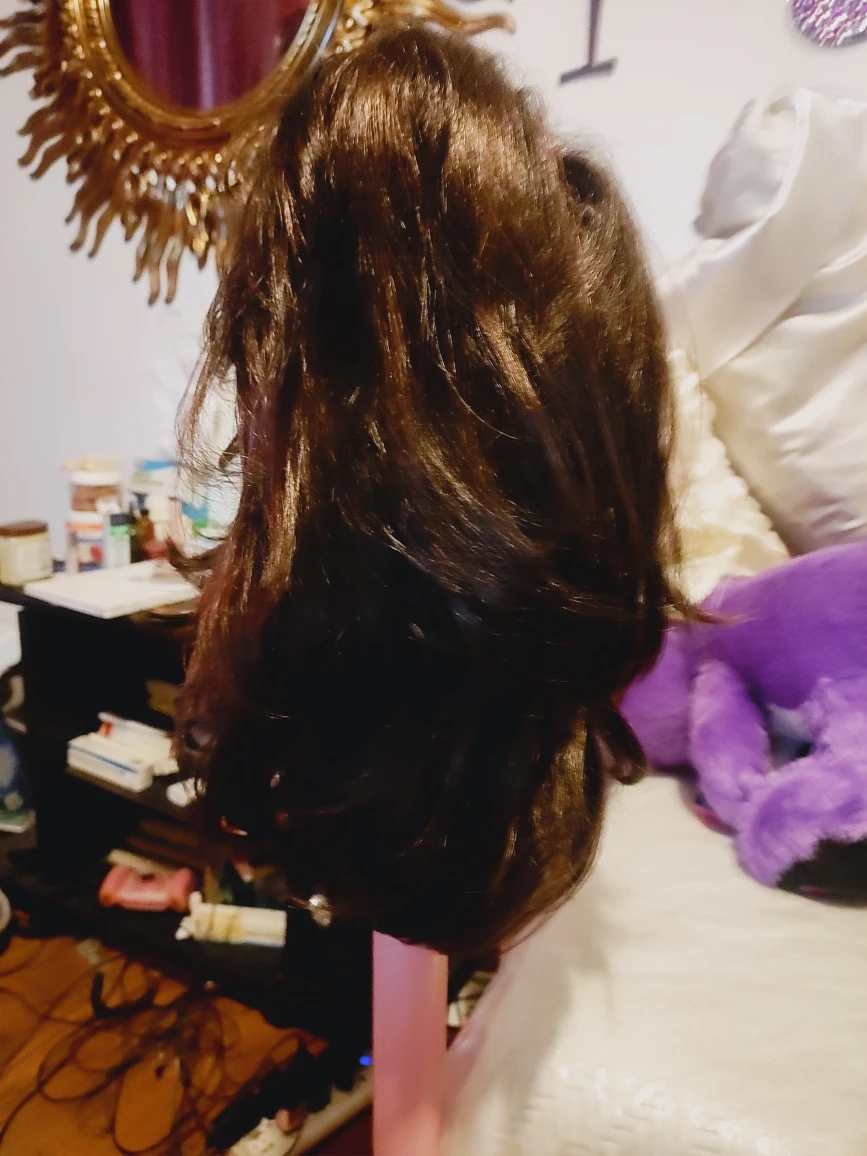 #Cleanout Brown Curly full head Wig - photo 4