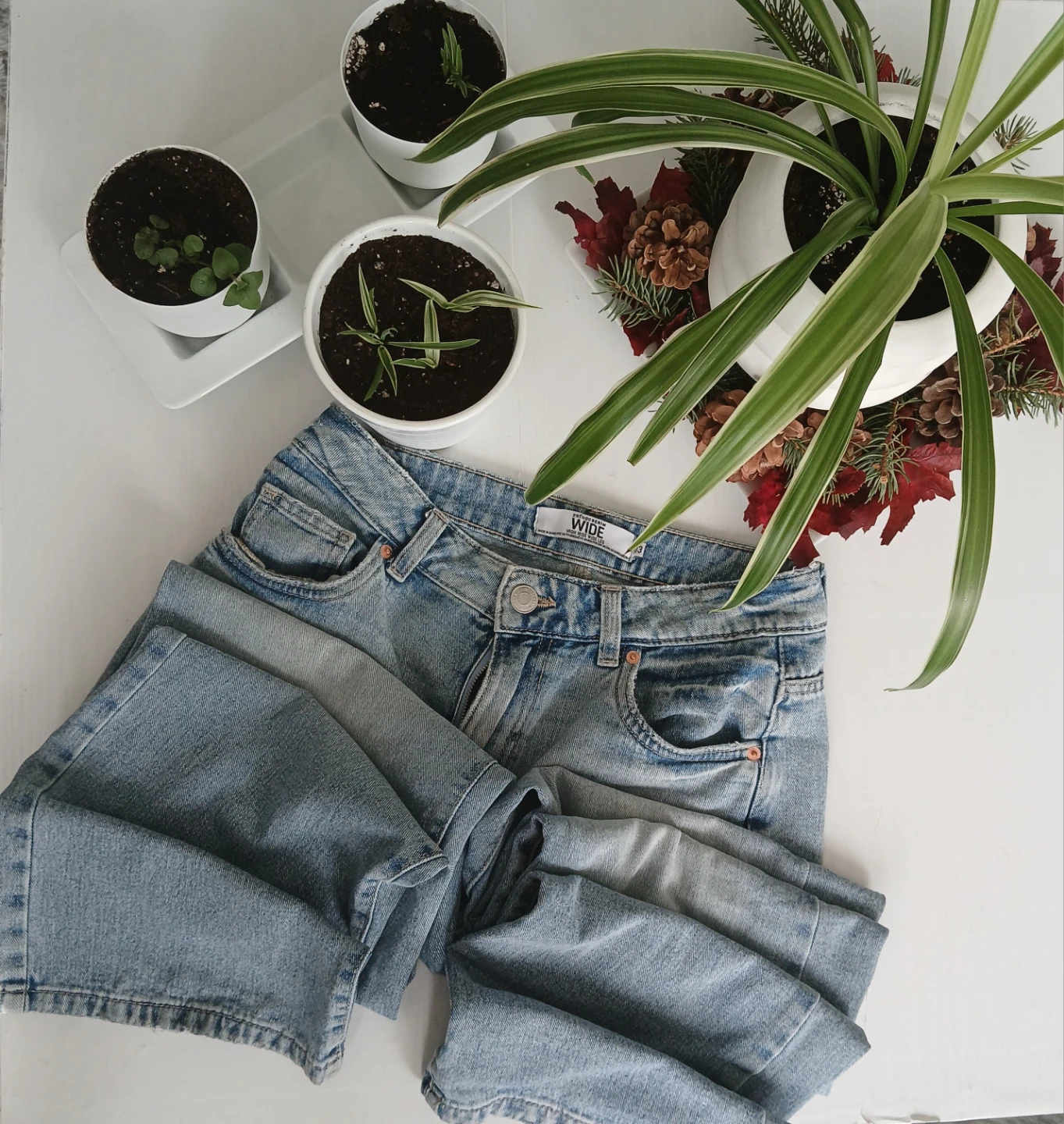 Wide Leg Denim Jeans - Size 3