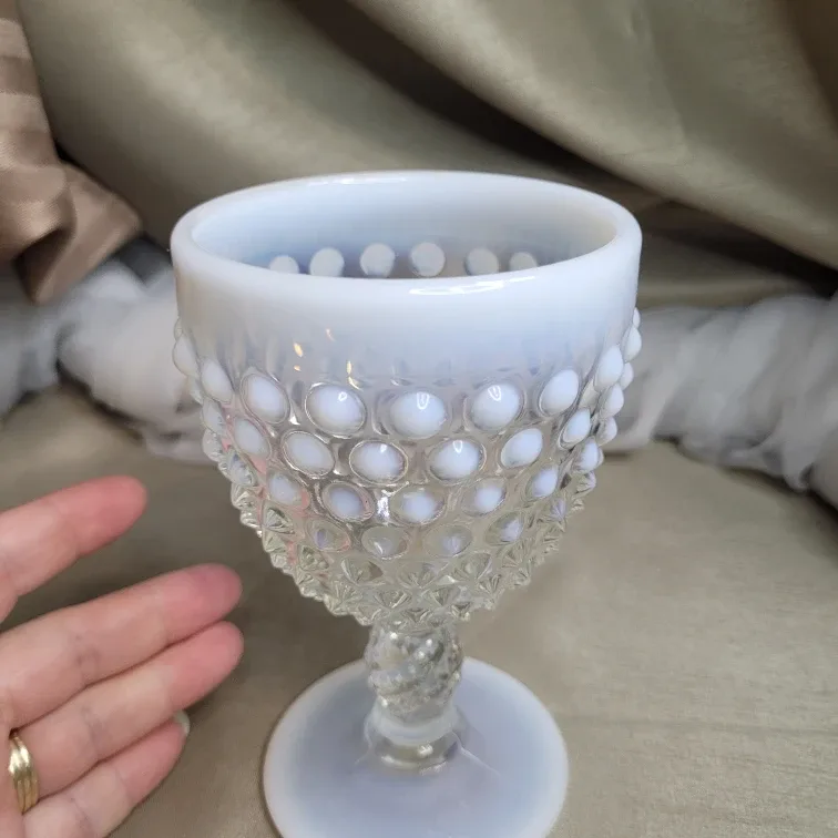 Fenton Hobnail French Opalescent Water Goblet image indicator(7)