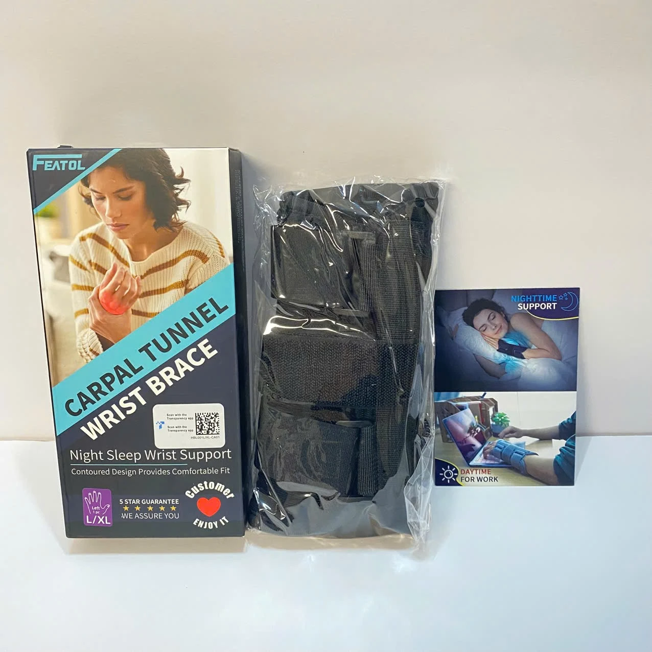 New FEATOL Carpal Tunnel Wrist Brace L/XL