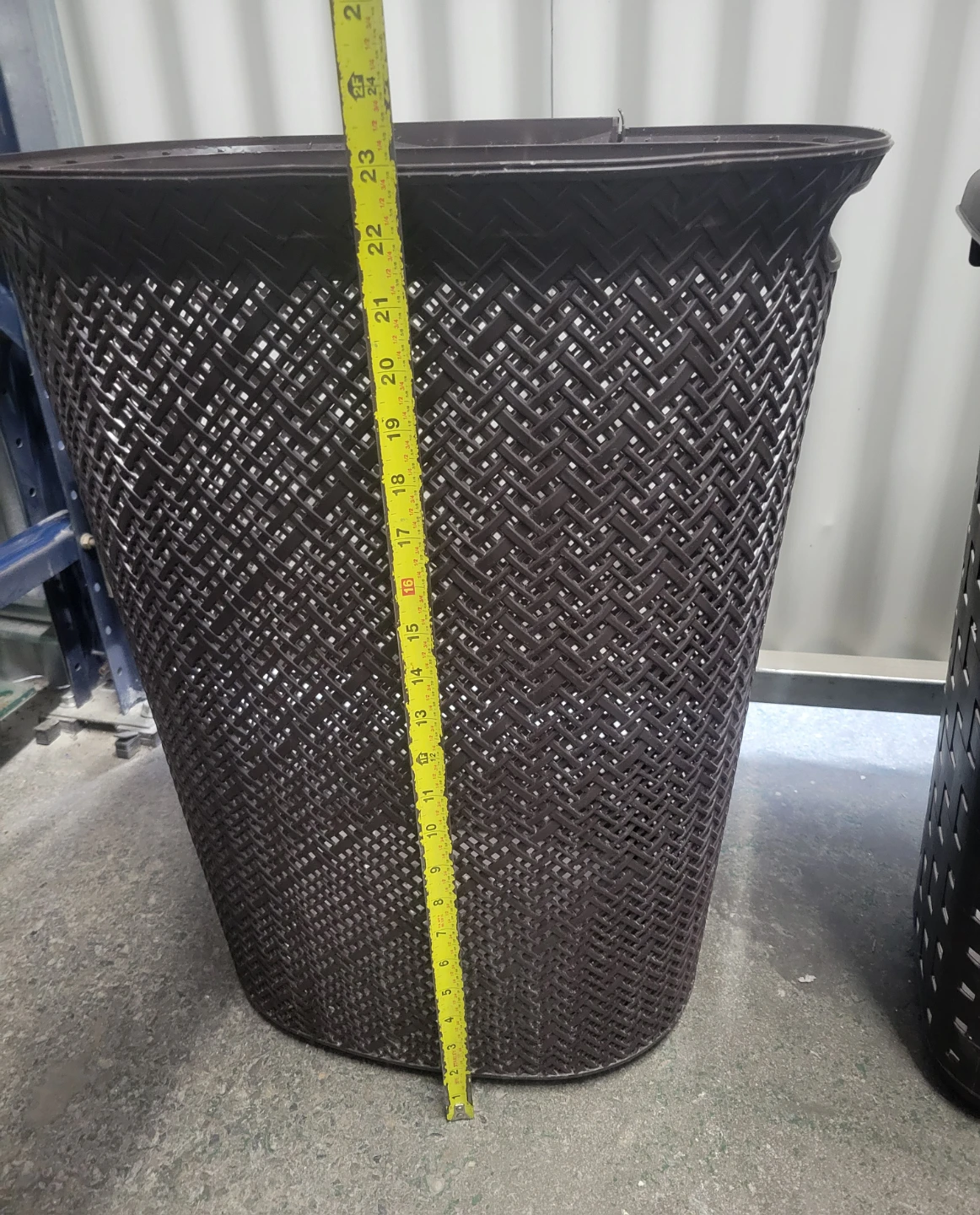 Two Brown Plastic Laundry Baskets - photo 3