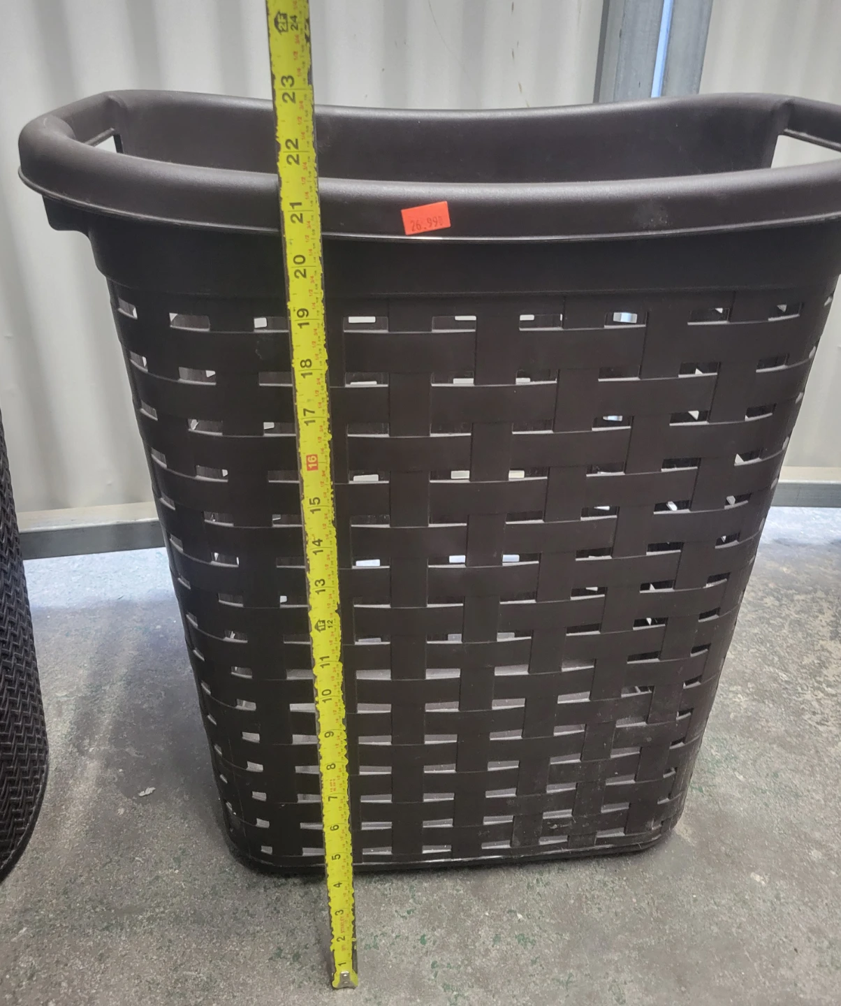 Two Brown Plastic Laundry Baskets - photo 4