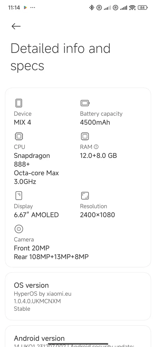 Xiaomi MIX 4 -12G/512GB $650 black real full screen image indicator(5)