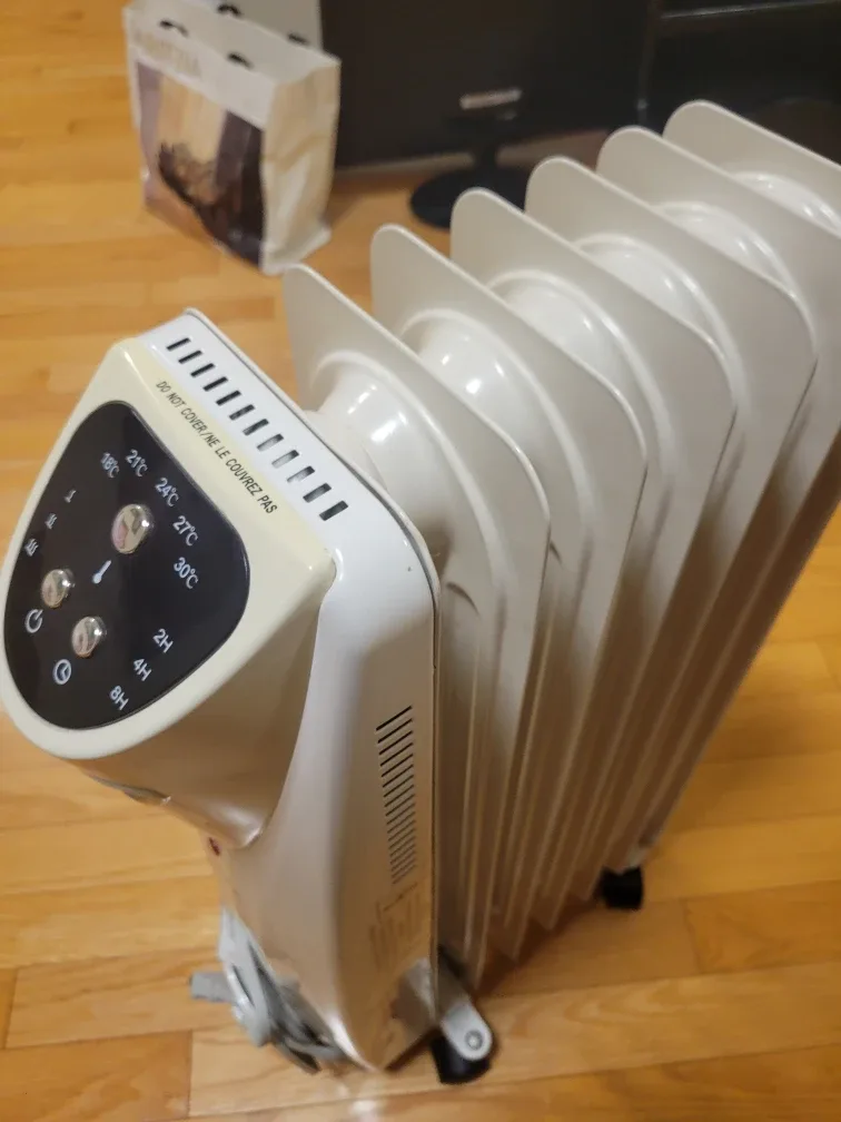 White Oil-Filled Radiator Heater