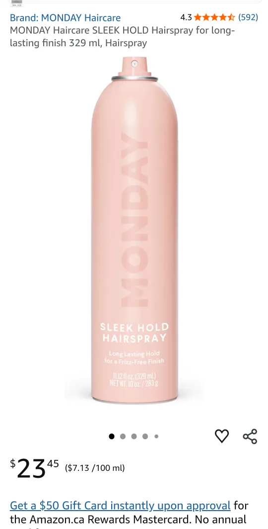 Monday XL sleek hold Hairspray