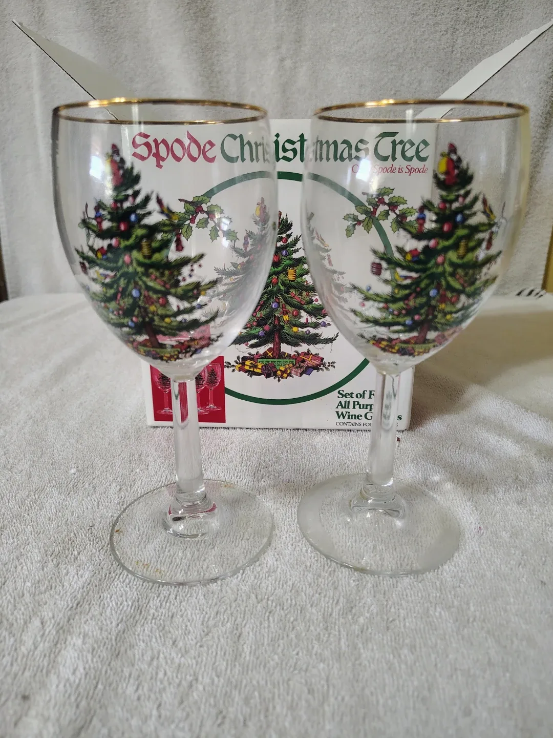 Spode Christmas Tree Wine Glasses (Set of 4)