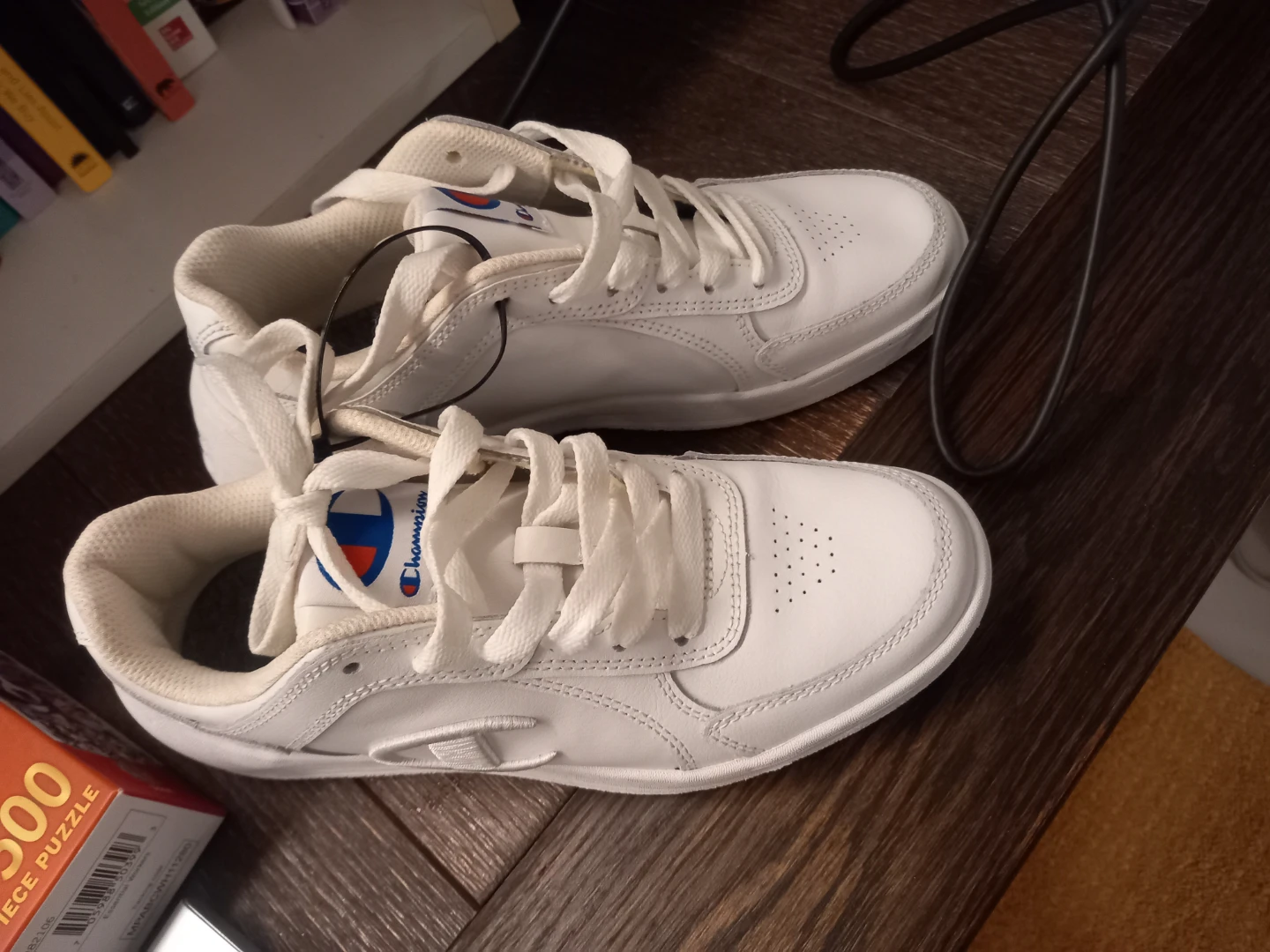 Champion White Leather Sneakers - Size 8W - photo 2
