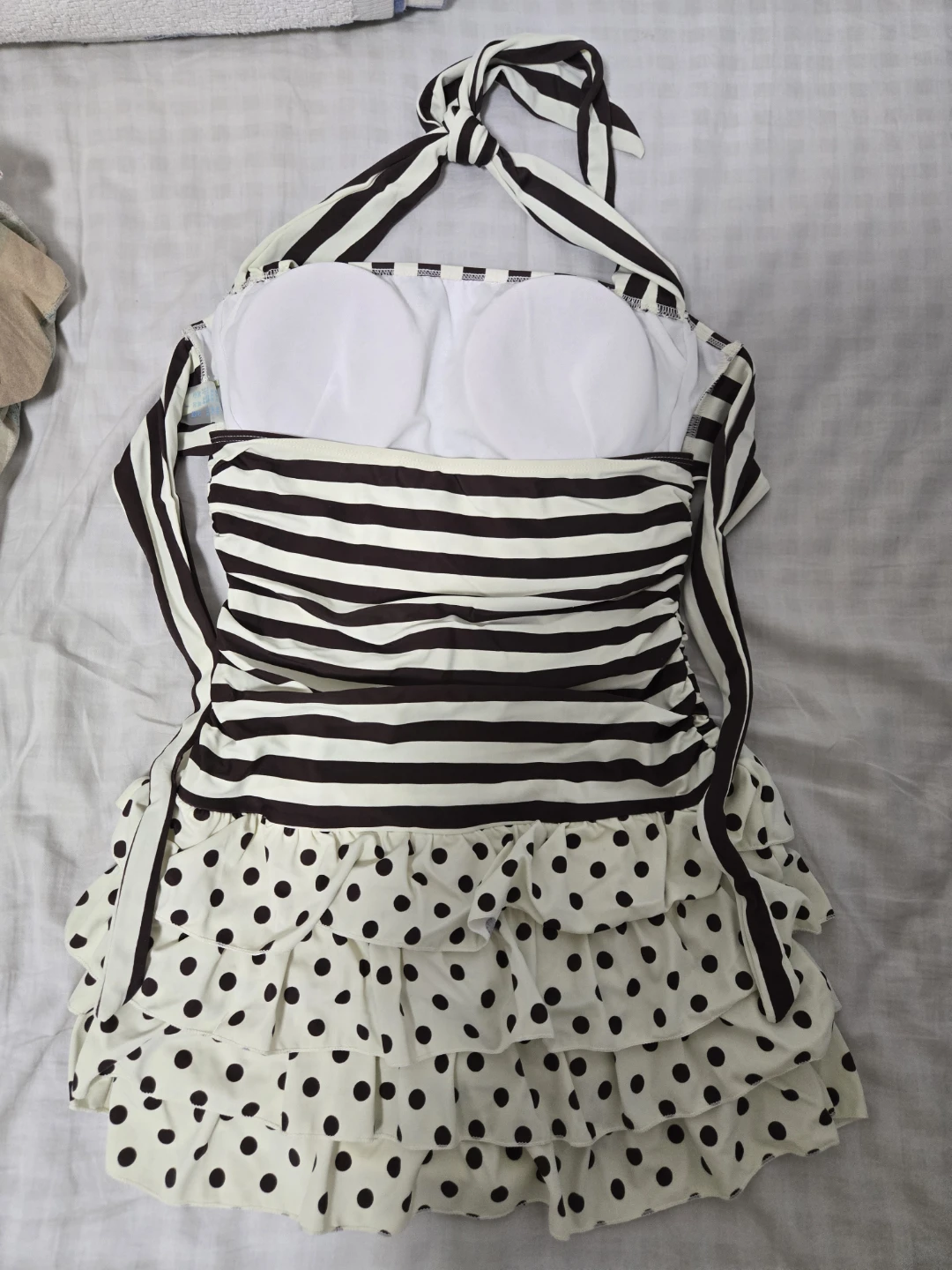 Swimsuit Dress - Brown & White - photo 4