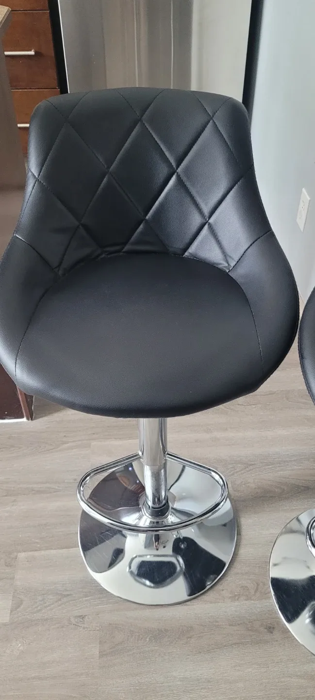 Black Swivel Bar Stools (Set of 2) image indicator(8)