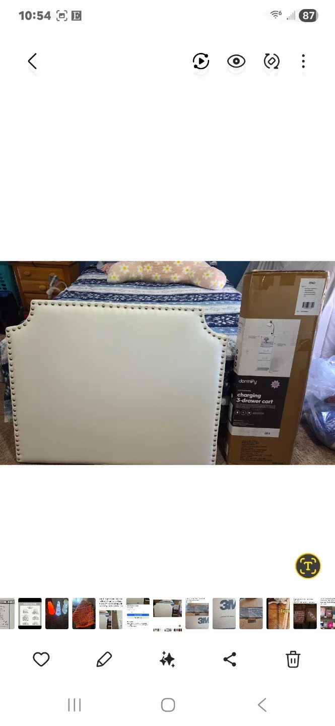 Dormify Charging 3-Drawer Cart - White image indicator(2)