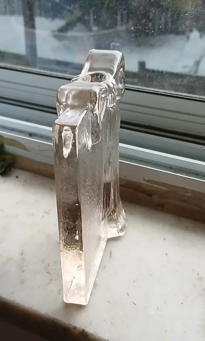 Vintage Clear Glass bud Vase image indicator(3)