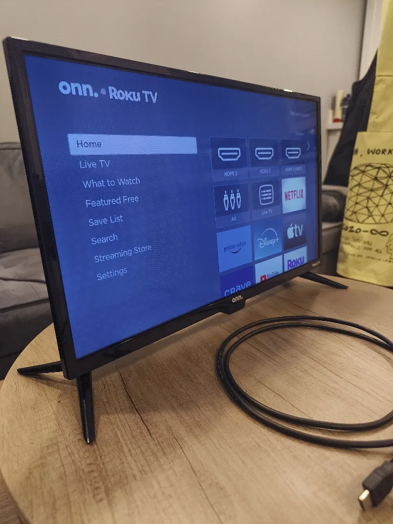 onn. Roku TV 24in 720p (no remote) image indicator(2)