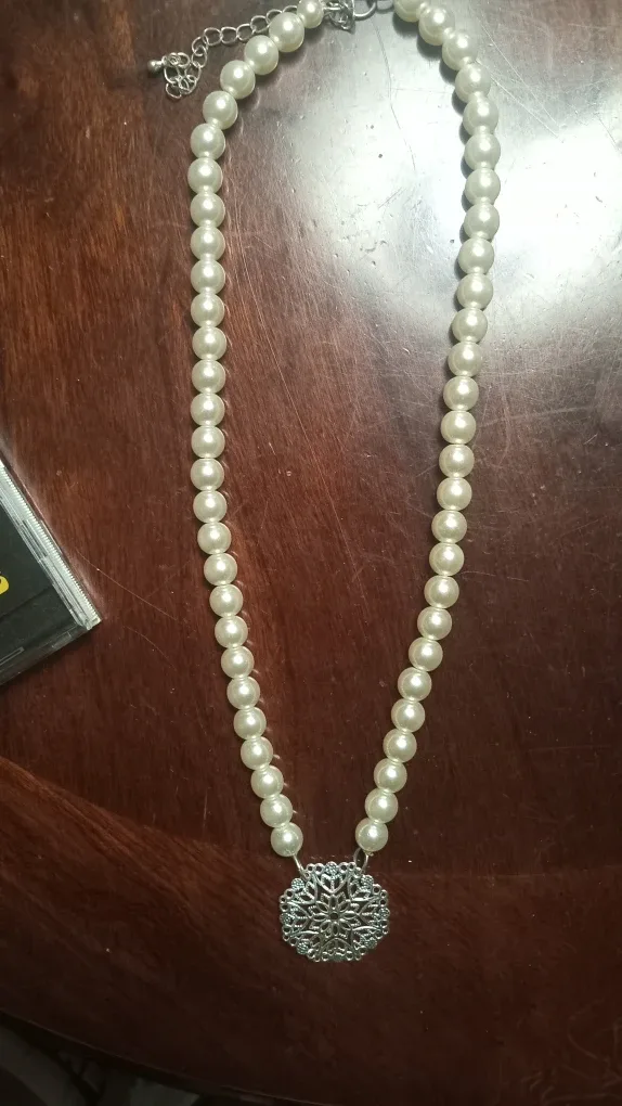 Costume necklace  with Snowflake Pendant