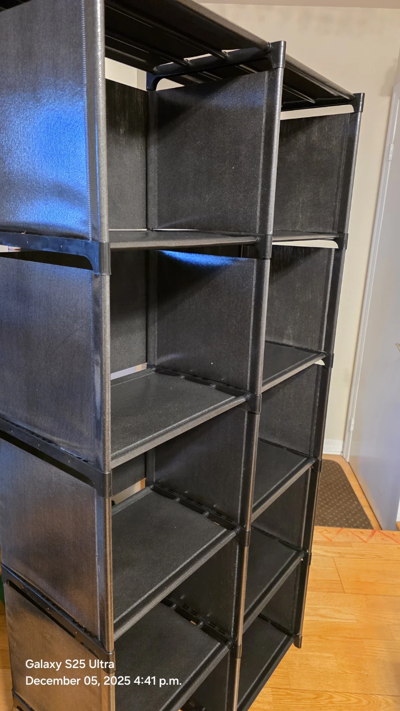 JIUYOTREE 6-Tier Portable Bookshelf - Black - photo 4