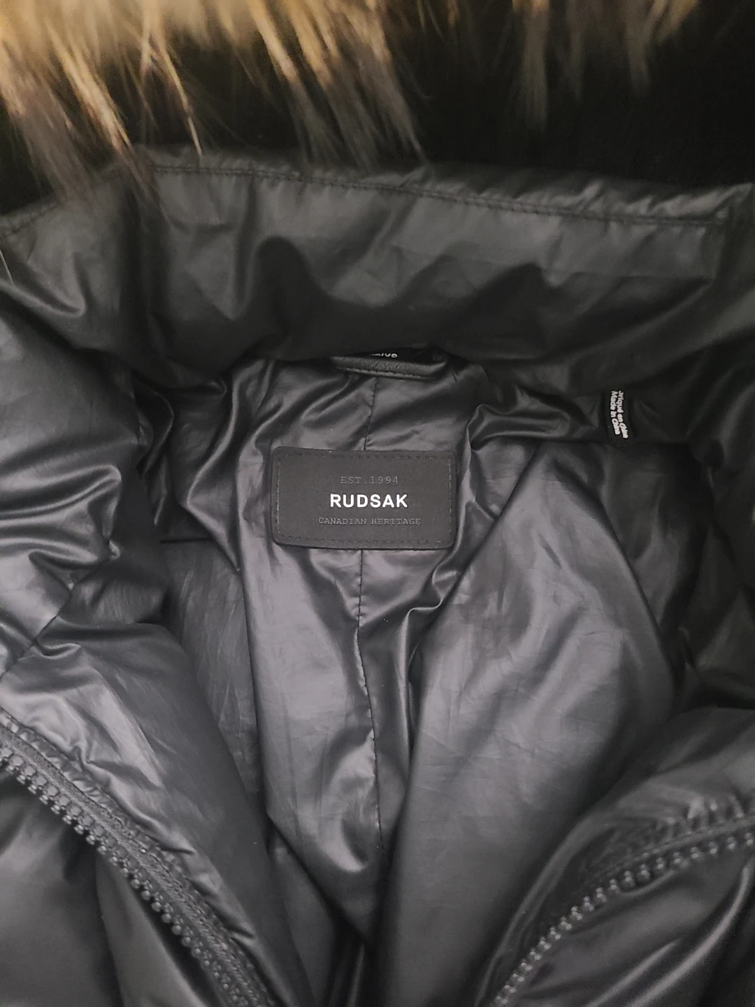 Rudsak XS Black Down Parka with Leather Accent - photo 3