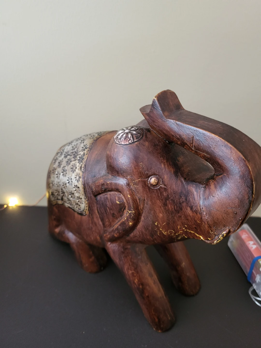 Wooden Elephant Figurine - photo 2