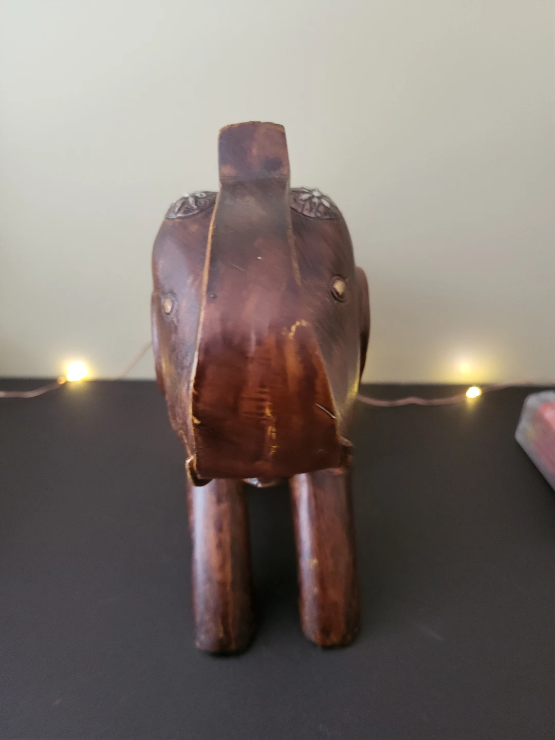 Wooden Elephant Figurine - photo 3