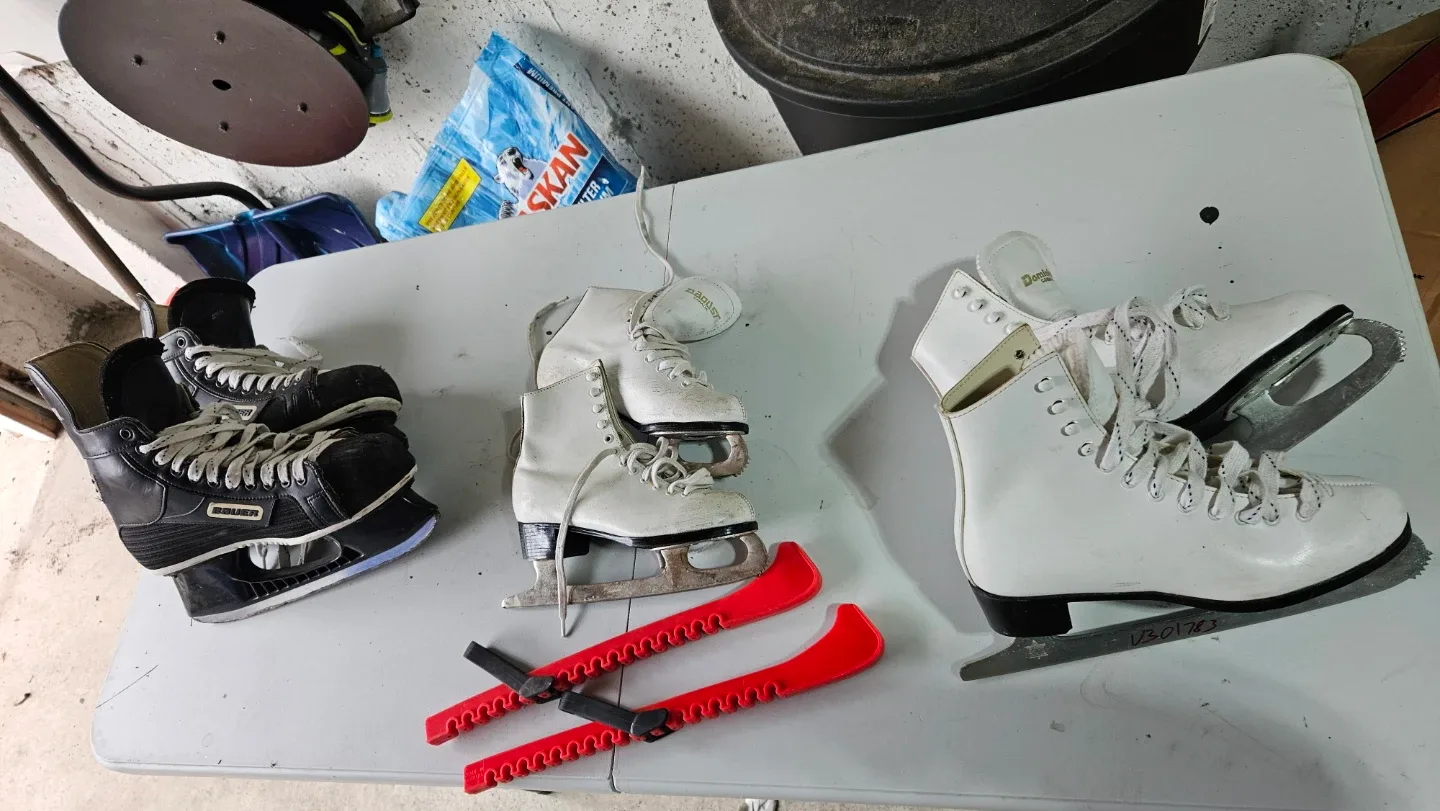 Vintage Ice Skates (three pairs)