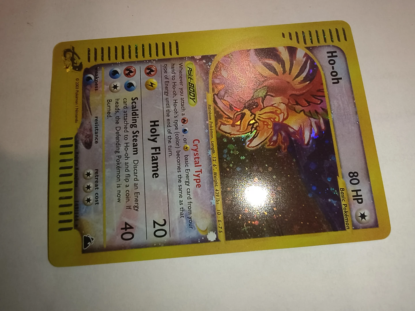 Crystal Ho-Oh Full Holo | SKYRIDGE 149/144